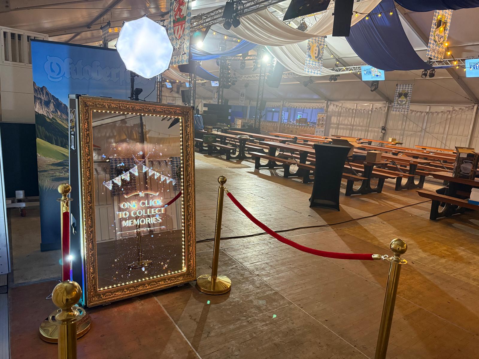 Rayos Moments spiegel photobooth op een feestlocatie